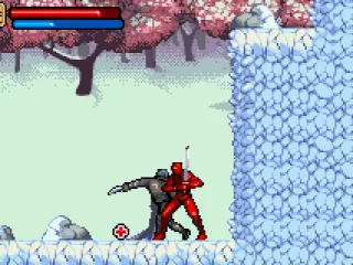
											At melee with red pseudo-ninjas.