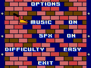 
											The options screen.