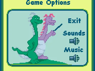 
											Options screen.