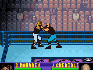 
											Justin chokes Mahoney.