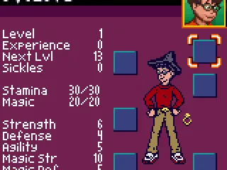 
											Status screen