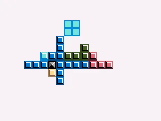 
											Lining up to form a square