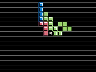 
											You can have a black background with horizontal or vertical lines, or both, solid or dotted