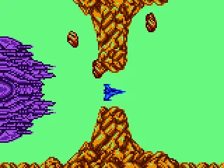 
											Gradius II - You little ship can easily pass through unlike the big ship