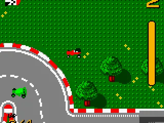 
											Too much speed around the corners results in you coming of the track just like in real-life Scalextric.