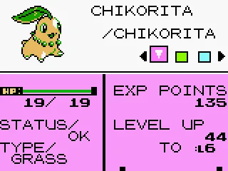 
											Pokemon status.