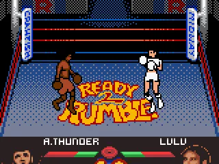 
											Afro Thunder and Lulu Valentine at their start positions.