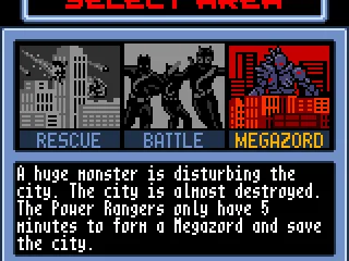 
											Select Area - Megazord