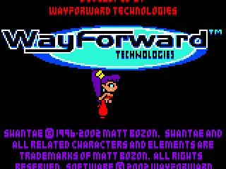 
											Shantae walking across WayForward logo