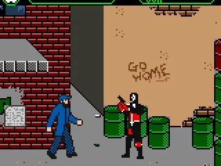 
											Spawn can guns as well as his fists.