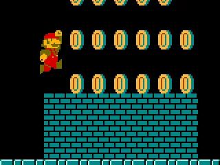 
											Mario collecting lots of coins in a hidden underground depth.