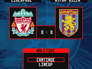 
											Half time score