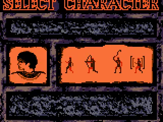 
											Character selection