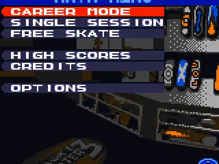 
											Menu screen.