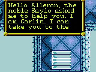 
											Conversation with Carlin during your first visit of town...