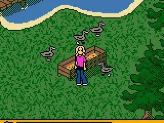 
											You have to fulfill certain tasks in each level, here it's feeding the ducks. Exciting!