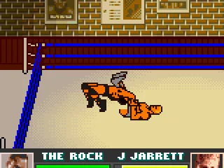 
											The Rock performs a suplex