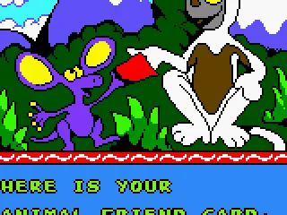 
											After clearing the stage, here's your animal friend card.