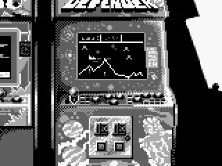 
											Defender, now as would be seen on the normal Game Boy.