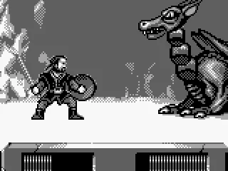
											Fighting a dragon.