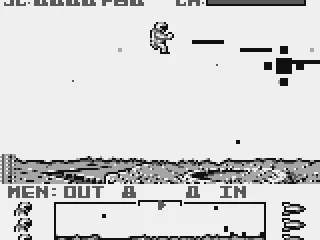 
											Destroying an alien into a pixelated explosion