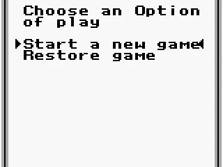 
											Main menu.