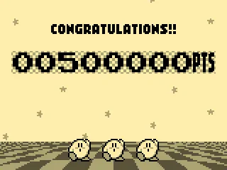 
											Reach certain score levels and some Kirbies dance.