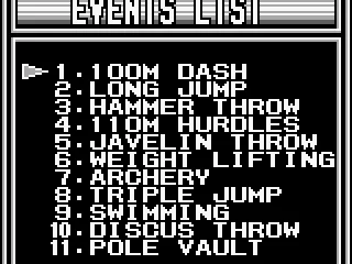 
											Events list (Japanese version).