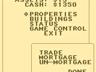 
											Options screen.