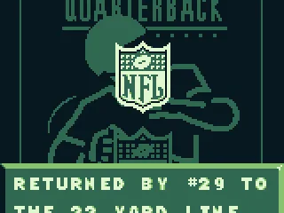 
											#29 returned it to the 22 yard line.