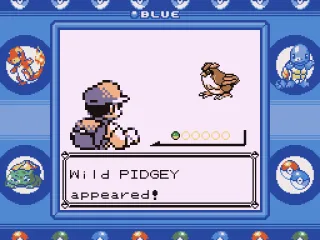 
											Pokémon appear in the wild when you're walking through tall grass.  You can catch them, run away or knock them out.