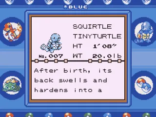 
											Squirtle's Pokédex