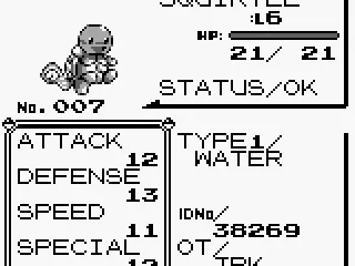 
											Pokemon status