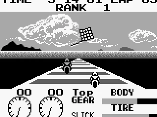 
											Finishing a race.