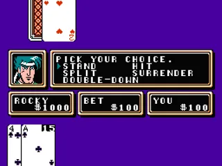 
											Playing blackjack