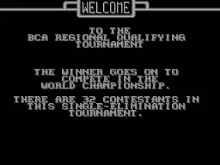 
											Intro for the start of the BCA Regional Qualifying Tournament