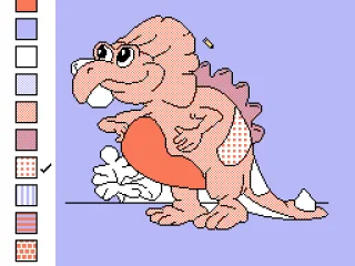 
											Coloring a dinosaur