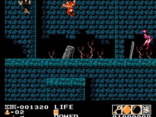 
											Level 2-1, bounding up a mountain covered in gravestones
