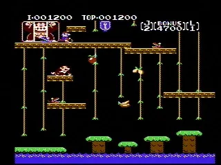 
											The first level (Donkey Kong Jr.)