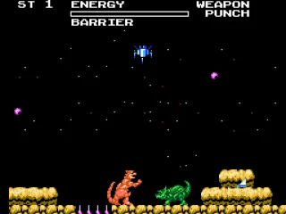 
											Fighting a robo-triceratops by punching