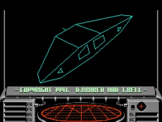 
											Elite intro screen, displaying the Cobra Mk III.
