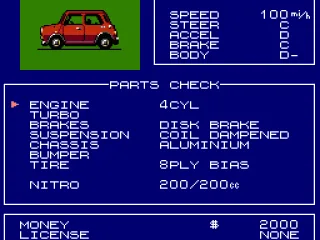
											Car check -- see your car's current stats