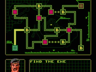 
											Map: Lines are levels, pink squares are bases to defeat, and dotted lines are special shortcuts. Need to get the Cobra base in top right.