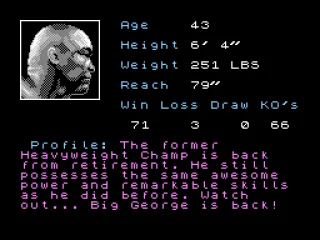 
											George Foreman's stats