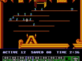 
											The blockers will prevent other lemmings from falling down