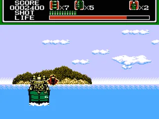 
											A gunboat tries its luck against you