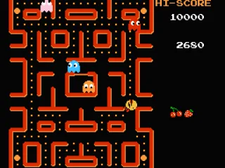 
											The red ghost is guarding the big point