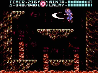 
											In this section of 2-2, the cavern is filling up with lava and you need to keep on top of it