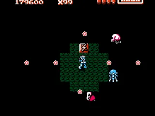 
											Underground, the flashlight reveals power-ups and the exit