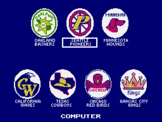 
											Picking a team form “American Division West” for the computer